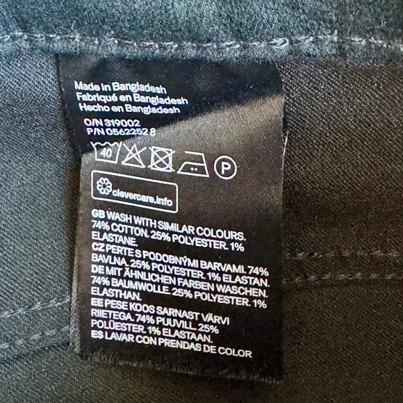 NWT H&M Skinny Super Stretch Regular Waist Jeggings Black Size 6 - Picture 4 of 11
